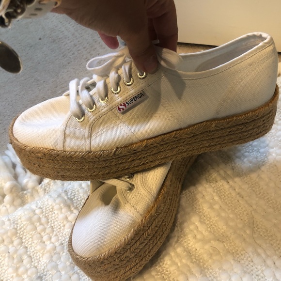 superga jute platform sneakers